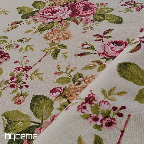 Decorative fabric ROSES CORNWALL