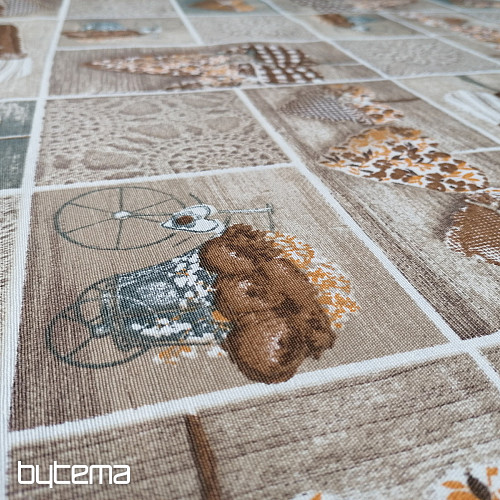 Decorative fabric HEARTS LIDIA 701