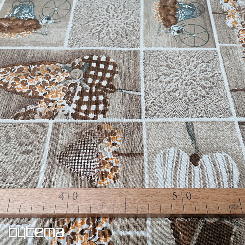 Decorative fabric HEARTS LIDIA 701