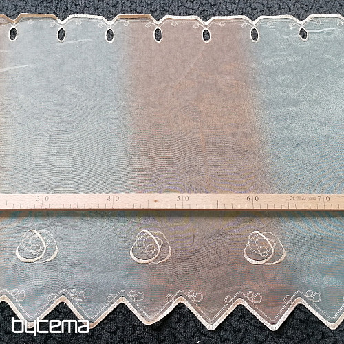 Stained glass curtain - voile with embroidery 225