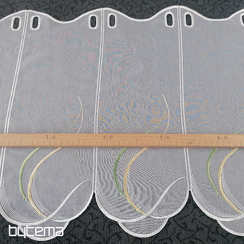 Stained glass curtain - green-yellow veil