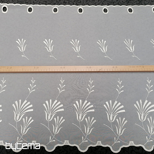 Stained glass curtain - cream, embroidered W297