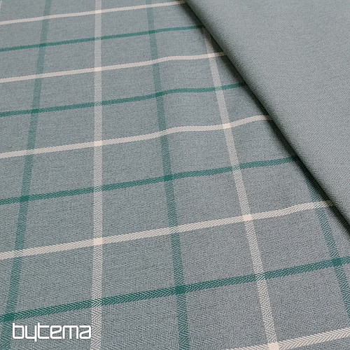 upholstery fabric MULL ARCHER checkered - gray - green - mint