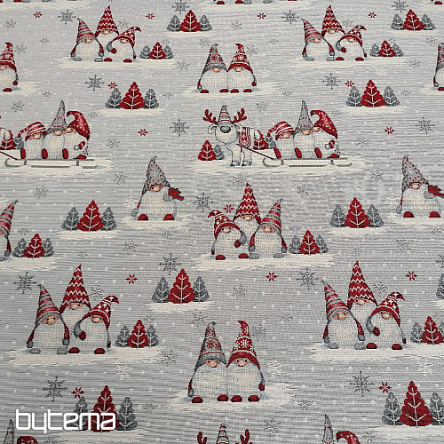 Tapestry fabric CHRISTMAS ELVES