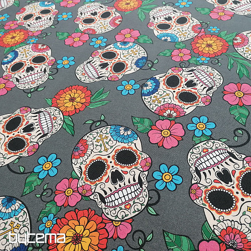 Decorative fabric TANIS skull