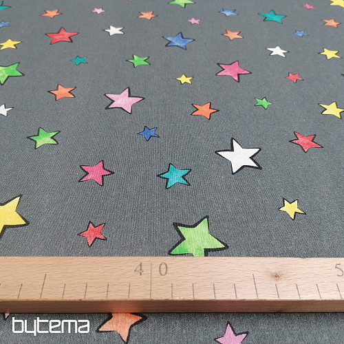 Decorative fabric STARS colored stars