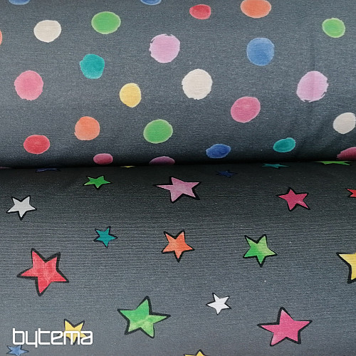 Decorative fabric STARS colored stars