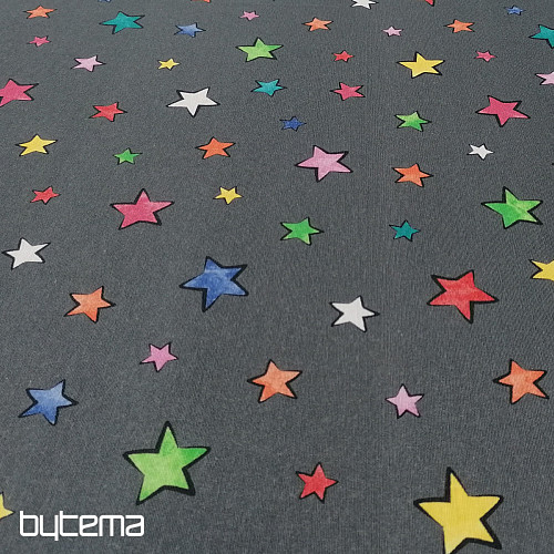 Decorative fabric STARS colored stars