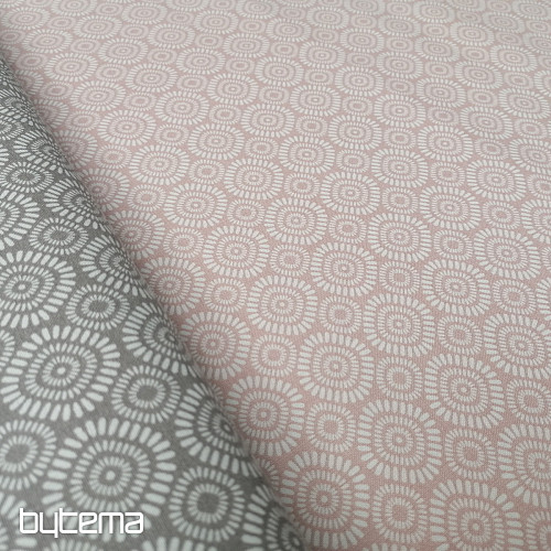 Cotton fabric Geo sun gray-beige