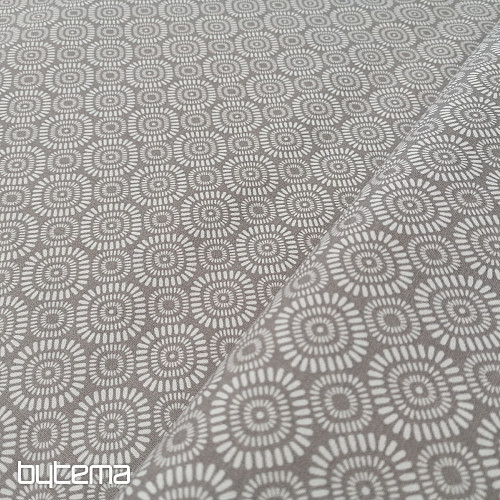 Cotton fabric Geo sun gray-beige
