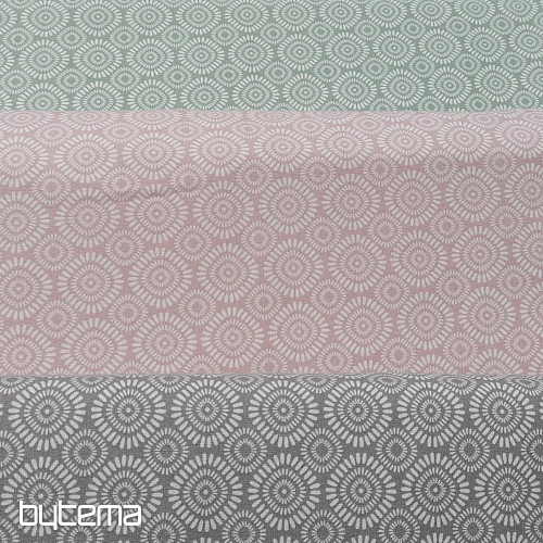 Cotton fabric Geo sun gray-beige