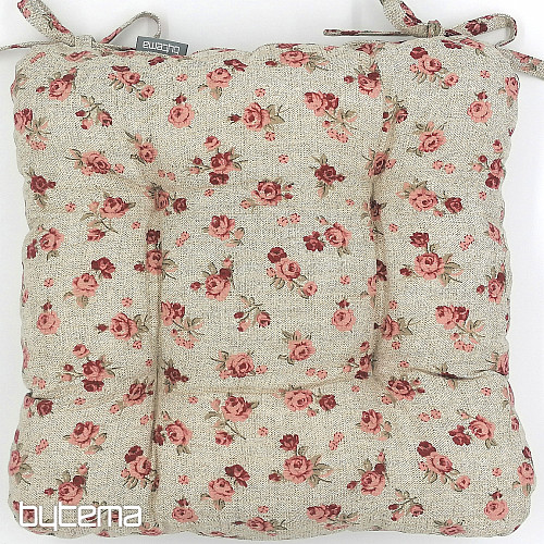 Chair cushions ROSES red