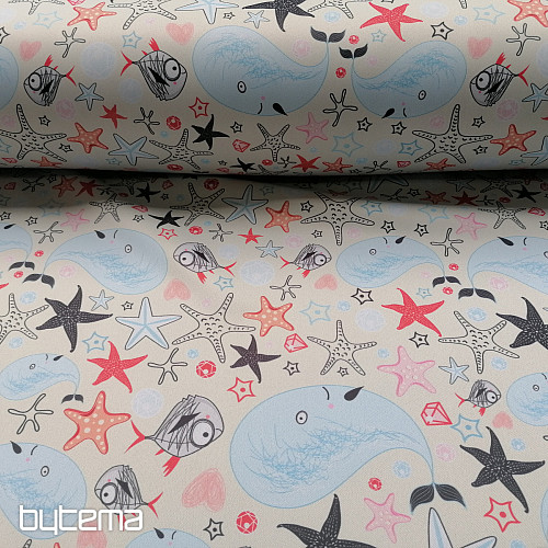 Decorative fabric BLACK-OUT Underwater world