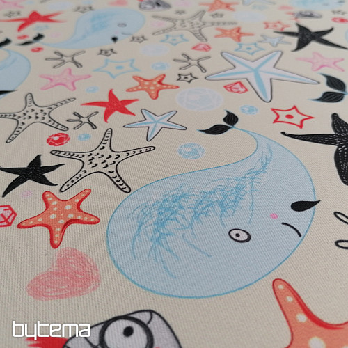 Decorative fabric BLACK-OUT Underwater world