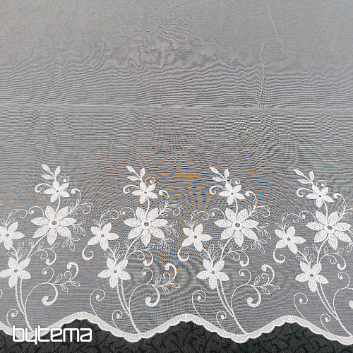 Luxury embroidered curtain H1 / 2913/175/01 white
