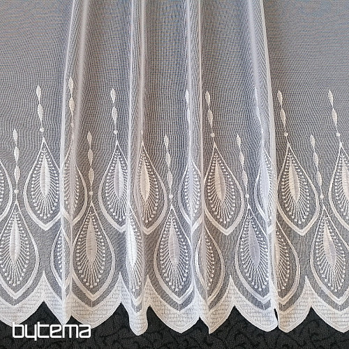Luxury embroidered curtain 66713/175 white