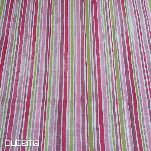 Decorative curtain Stripes pink 130x248 cm