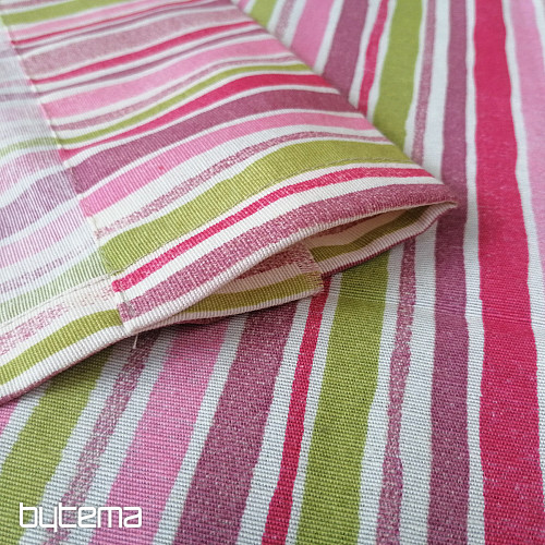 Decorative curtain Stripes pink 130x248 cm