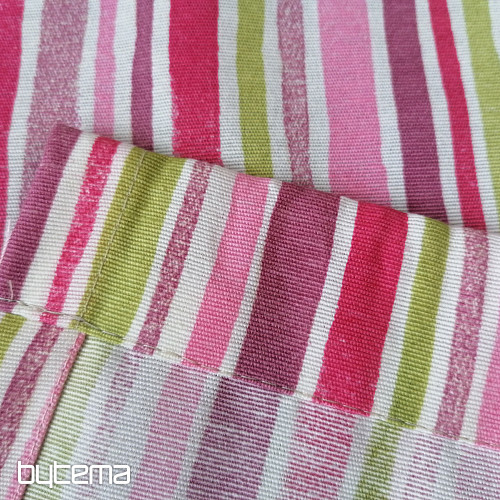 Decorative curtain Stripes pink 130x248 cm