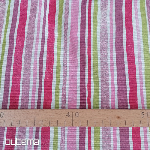 Decorative curtain Stripes pink 130x248 cm