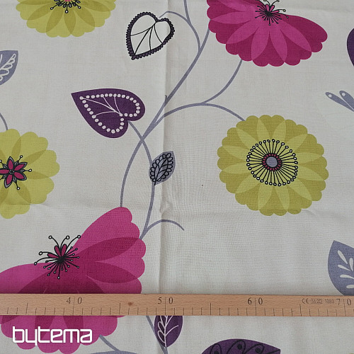 Decorative curtain Flowers 1 -140x240 cm