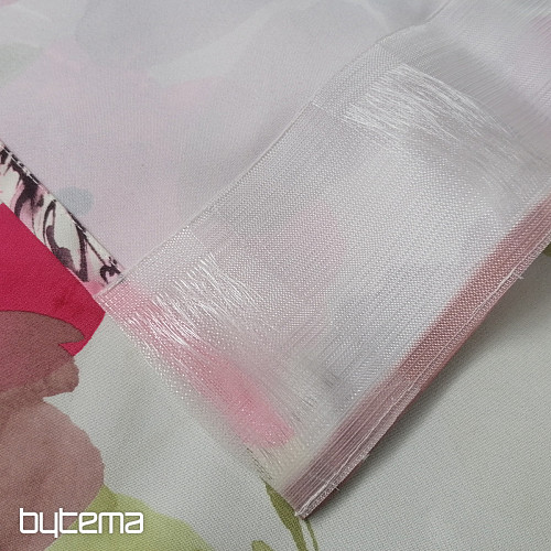 Decorative curtain Flowers pink large 150x240 cm