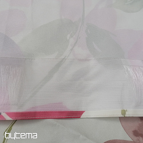 Decorative curtain Flowers pink large 150x240 cm