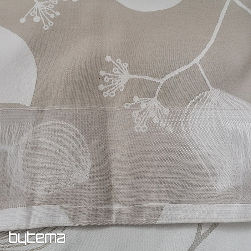 Decorative curtain Flowers beige 135x250 cm