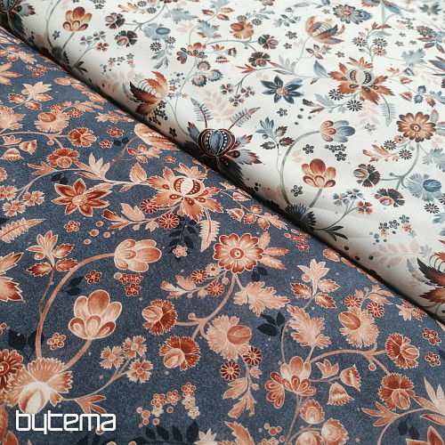 VARANASI KALAMKARI blue cotton fabric