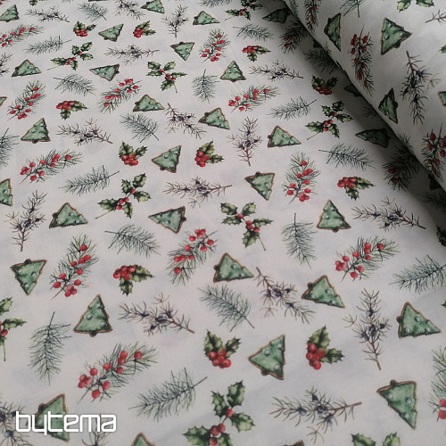 Cotton fabric GALLETAS trees