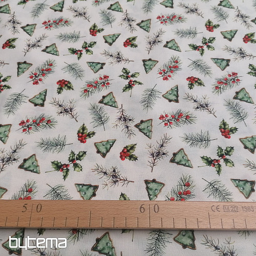 Cotton fabric GALLETAS trees