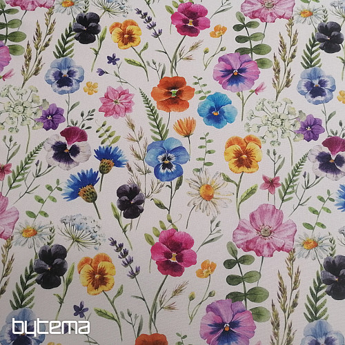 Decorative fabric GARDEN FLOWERS