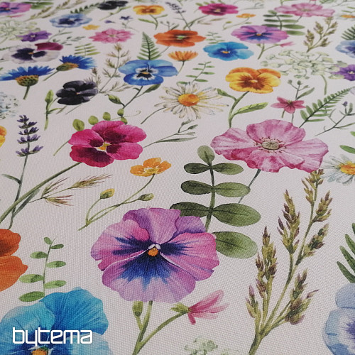 Decorative fabric GARDEN FLOWERS