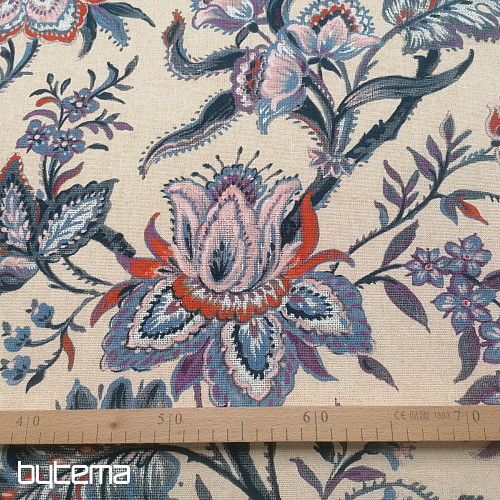 Decorative fabric BIG BLUE FLOWER