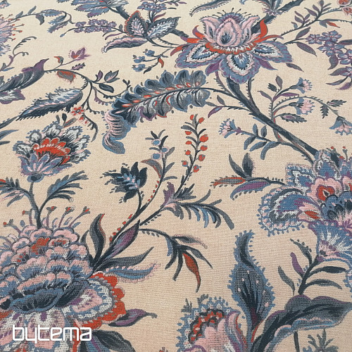 Decorative fabric BIG BLUE FLOWER