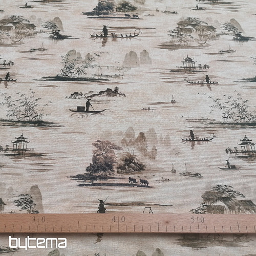 Decorative fabric PEKIN-G boats