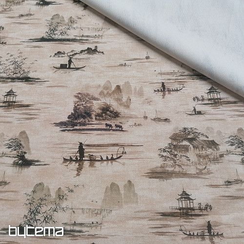 Decorative fabric PEKIN-G boats