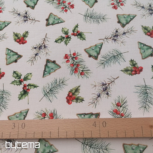 Christmas decorative fabric GALLETAS trees II