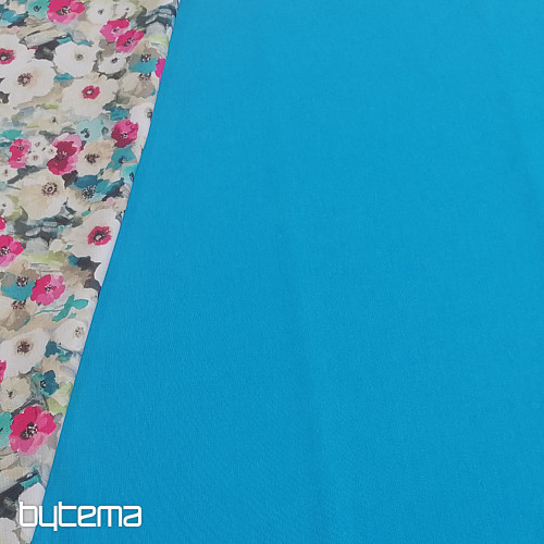 Unicolored decorative fabric LISO turquoise