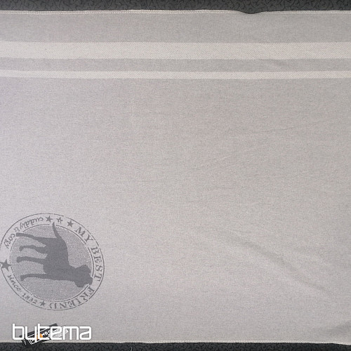 Cotton blanket DF  for dogs BEST FRIEND light gray