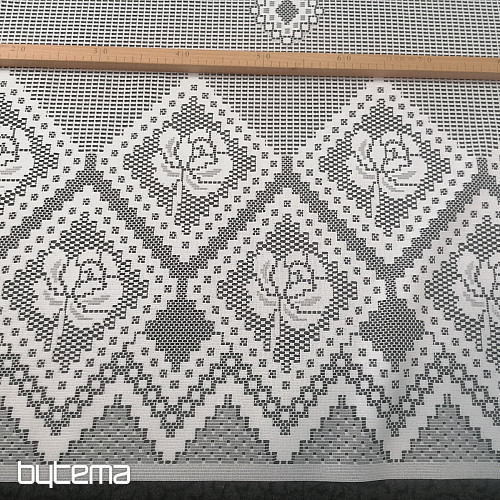 Jacquard curtain 86759/300 white