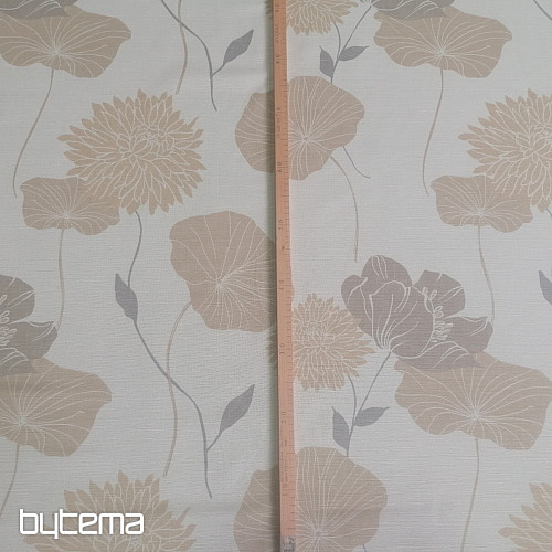 Decorative fabric Taurus-beige flowers