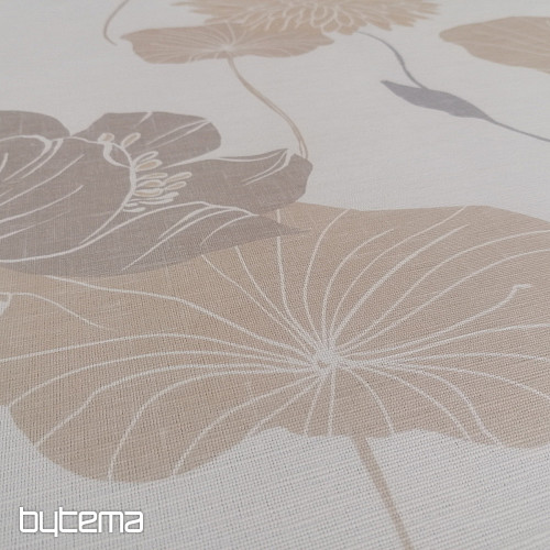 Decorative fabric Taurus-beige flowers