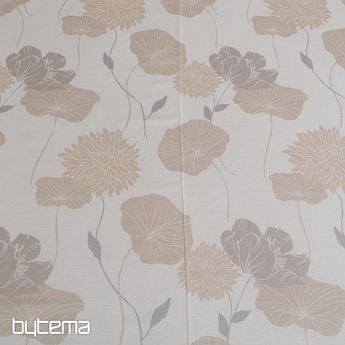 Decorative fabric Taurus-beige flowers