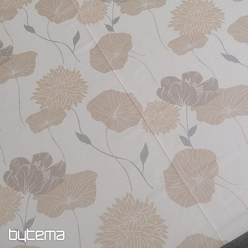 Decorative fabric Taurus-beige flowers