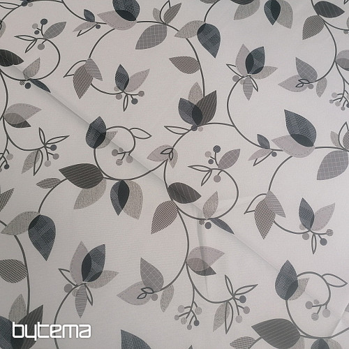 Decorative fabric GRAY LEAVES 1