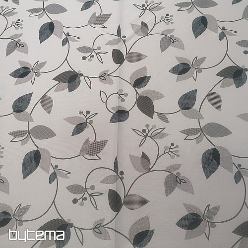 Decorative fabric GRAY LEAVES 1