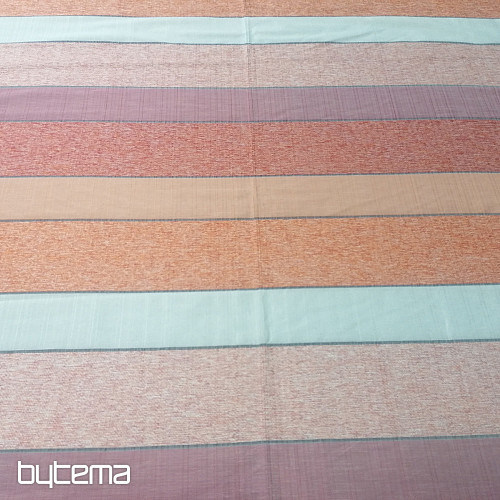 Decorative fabric STRIPES oragne-red