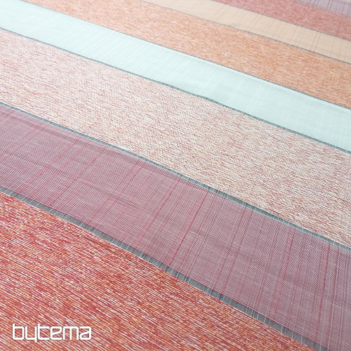 Decorative fabric STRIPES oragne-red