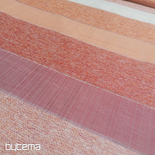 Decorative fabric STRIPES oragne-red